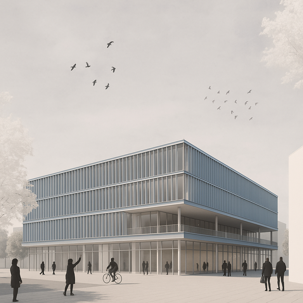 Architekturentwurf, neues Hochschulgebäude für Kiel